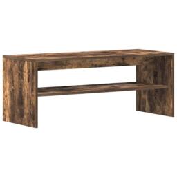 Berkfield Home TV Cabinet Smoked Oak 100x40x40 cm Engineered Wood in Brown - Size: 100 x 40 x 40 cm - thumbnail 1