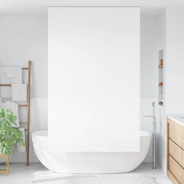 Berkfield Home Shower Roller Blind with Cassette 120x240 cm Fabric Width 116 cm in White - image 1