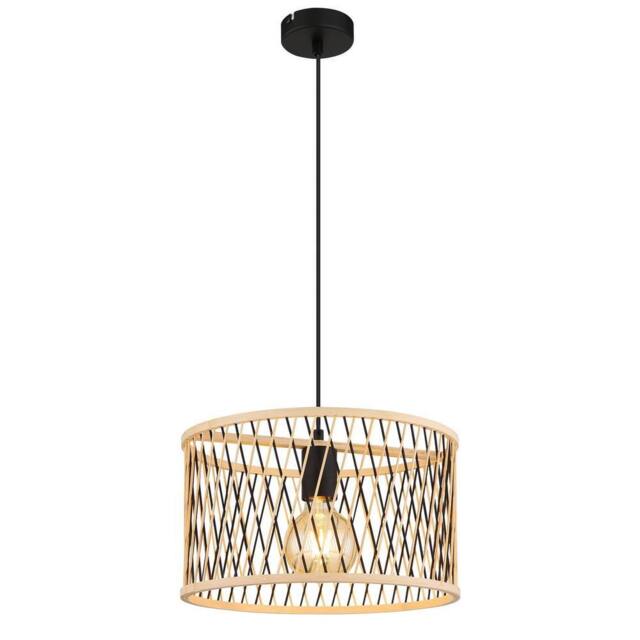 Netlighting Mali Wire Frame Pendant Ceiling Light Matt Black 1x E27 - image 1