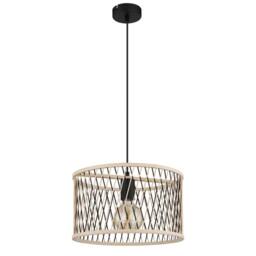 Netlighting Mali Wire Frame Pendant Ceiling Light Matt Black 1x E27 - thumbnail 2