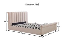Time4sleep Ascot Natural Stone Upholstered Sleigh Ottoman - Bed Frame Only - Size: King - thumbnail 6