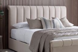 Time4sleep Ascot Natural Stone Upholstered Sleigh Ottoman - Bed Frame Only - Size: King - thumbnail 4