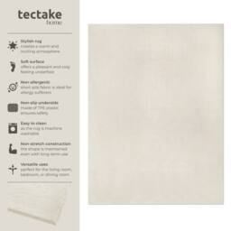 tectake Rug Zonelle 200 X 290 Cm - Cream - Size: 200 cm x 290 cm - thumbnail 2