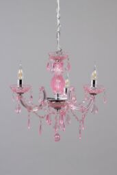BHS Lighting Glow Marie Funky Chandelier in Pink - thumbnail 2