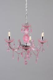 BHS Lighting Glow Marie Funky Chandelier in Pink