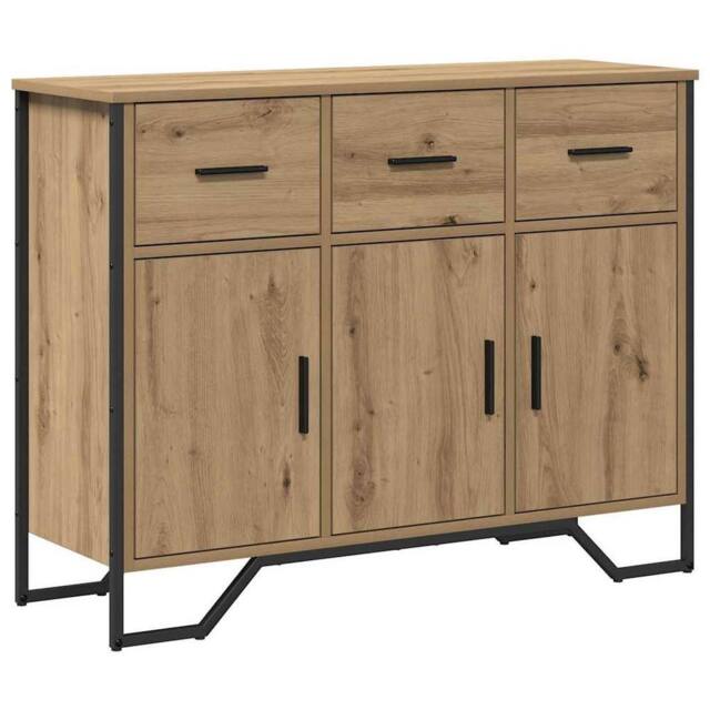Berkfield Home Sideboard Artisan Oak 97x32.5x74.5 cm Engineered Wood in Brown - image 1