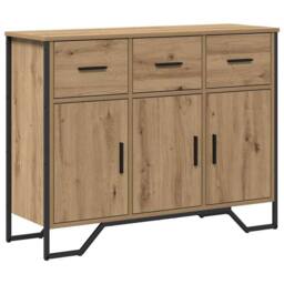 Berkfield Home Sideboard Artisan Oak 97x32.5x74.5 cm Engineered Wood in Brown - thumbnail 1
