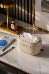 Lovii Signature Tissue Box Cream - thumbnail 1