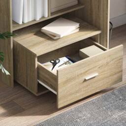 Berkfield Home Drawer Cabinet Sonoma oak Chipboard Medium Drawer Cabinet in Light Brown - thumbnail 4
