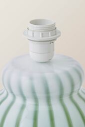 ValueLights Taffy Stripe Green Glass Table Lamp Base in Pale Green - thumbnail 3
