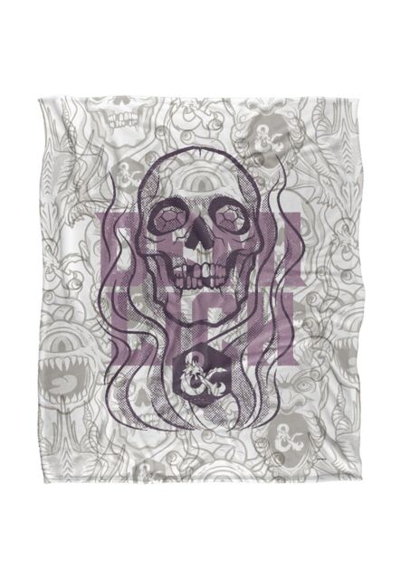 Hasbro Dungeons & Dragons Retro Demilich Blanket 152 x 127 cm in White - image 1