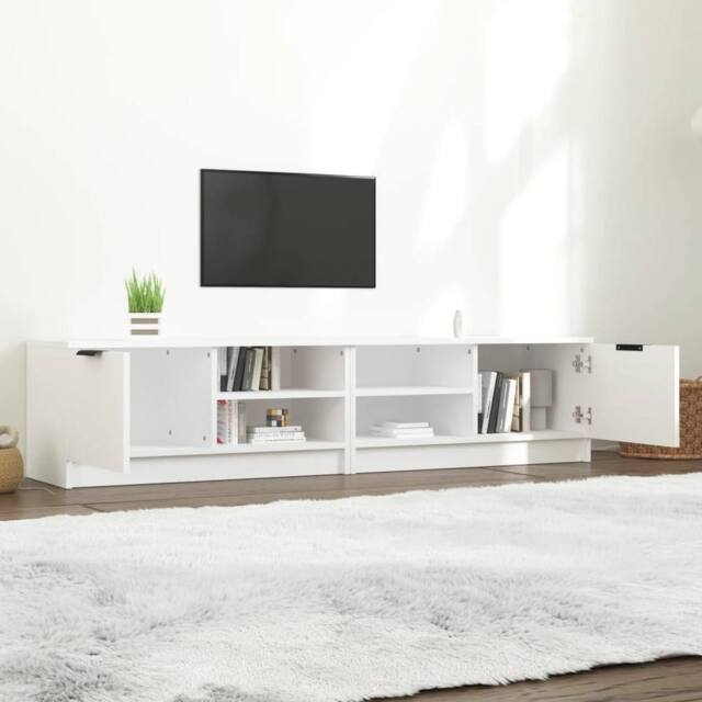 Berkfield Home TV Cabinets 2 pcs White 80x35x36.5 cm Engineered Wood - image 1