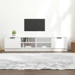 Berkfield Home TV Cabinets 2 pcs White 80x35x36.5 cm Engineered Wood - thumbnail 2