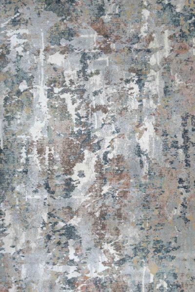 Kukoon Blue Grey Abstract Contemporary Area Rug in Stone - Size: 80 cm x 150 cm - image 1