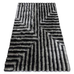 RugsX Flim Rug in Black - Size: 160 cm x 220 cm