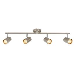 Netlighting Arezzo 4 Light Spotlight Bar Satin Chrome Effect Chrome Plate GU10 in Grey