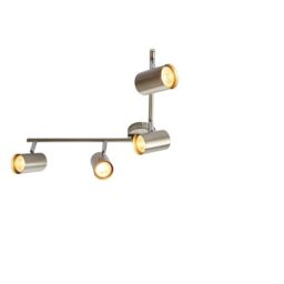 Netlighting Arezzo 4 Light Spotlight Bar Satin Chrome Effect Chrome Plate GU10 in Grey - thumbnail 2