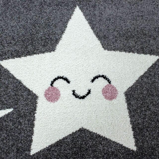 Bravich LTD Stars Circle Rug - Kids in Grey - Size: 120 cm diameter - image 1