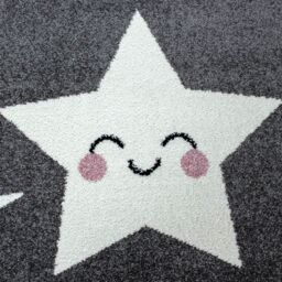 Bravich LTD Stars Circle Rug - Kids in Grey - Size: 120 cm diameter - thumbnail 1