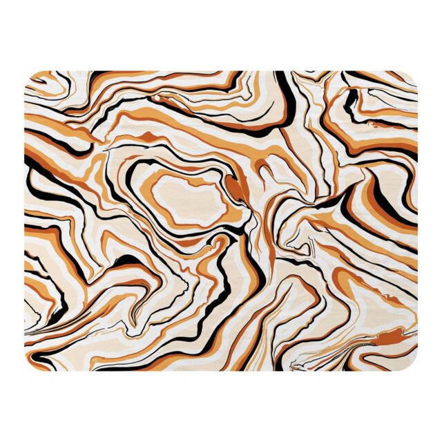 Benjamin Tate Design Warm Toned Liquid Marble Blanket in Natural - Size: 120 cm x 150 cm - image 1