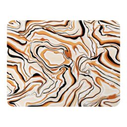Benjamin Tate Design Warm Toned Liquid Marble Blanket in Natural - Size: 120 cm x 150 cm - thumbnail 1