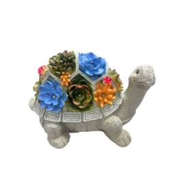 Havendro Large Solar Tortoise Garden Ornament Light Up Lamp in Grey - Size: 0.6m2 - thumbnail 4
