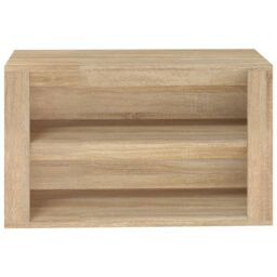Berkfield Home Shoe Rack Sonoma Oak 75x35x45 cm Engineered Wood in Brown - Size: 75 x 35 x 45 cm - thumbnail 5