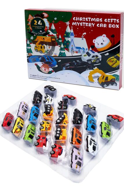 Living and Home 24 Grids Blind Box Truck Car Toys Christmas Gift in Red - image 1