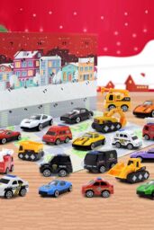 Living and Home 24 Grids Blind Box Truck Car Toys Christmas Gift in Red - thumbnail 5