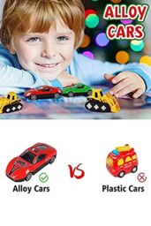 Living and Home 24 Grids Blind Box Truck Car Toys Christmas Gift in Red - thumbnail 4