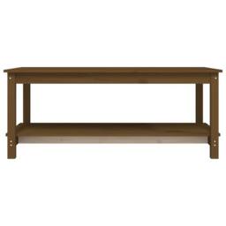 Berkfield Home Beautiful Coffee Table Honey Brown 110x55x45 cm Solid Wood Pine - Size: 110 x 55 x 45 cm - thumbnail 5