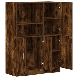 Berkfield Home 2 Piece Kitchen Cabinet Set Smoked Oak Engineered Wood in Brown - thumbnail 4