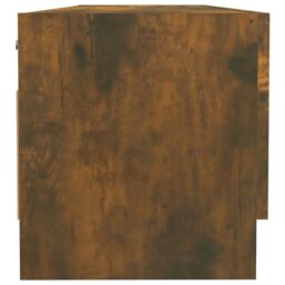 Berkfield Home Wardrobe Smoked Oak 100x32.5x35 cm Engineered Wood in Brown - thumbnail 4