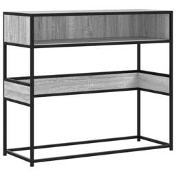 Berkfield Home Console Table Grey Sonoma 90x35x80 cm Engineered Wood - Size: 90 x 35 x 80 cm