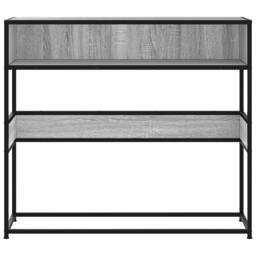 Berkfield Home Console Table Grey Sonoma 90x35x80 cm Engineered Wood - Size: 90 x 35 x 80 cm - thumbnail 4
