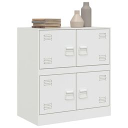 Berkfield Home Sideboard White 67x39x73 cm Steel - Size: 67 x 39 x 73 cm - thumbnail 5