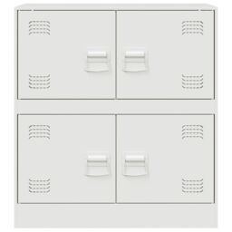 Berkfield Home Sideboard White 67x39x73 cm Steel - Size: 67 x 39 x 73 cm - thumbnail 6