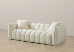 HOB Furniture Royal Oyster Sofa In Boucle - 7ft long in Cream - thumbnail 3