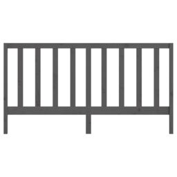 Berkfield Home Bed Headboard Grey 206x4x100 cm Solid Wood Pine - Size: 206 x 4 x 100 cm - thumbnail 4