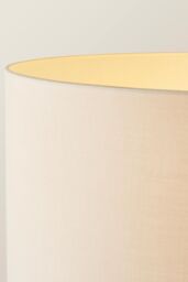 ValueLights Camden Brushed Chrome Tripod Floor Lamp with Cream Drum Lamp Shade in Beige - thumbnail 4