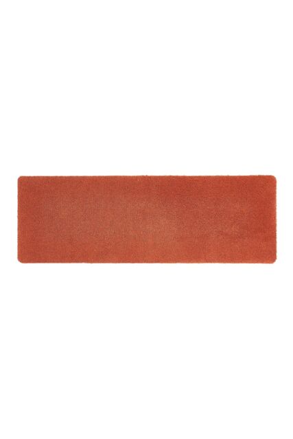 My Mat Washable Indoor Cotton Terracotta Mat in Red - Size: 50 cm x 150 cm
