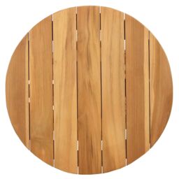Berkfield Home Garden Side Table √ò50x49.5 cm Solid Wood Teak in Brown - Size: 50x49.5 cm - thumbnail 5