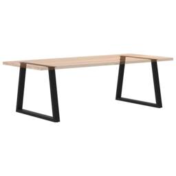 Berkfield Home Dining Table Legs V-Shape 2 pcs Black 100x(72-73.3) cm Steel - thumbnail 8