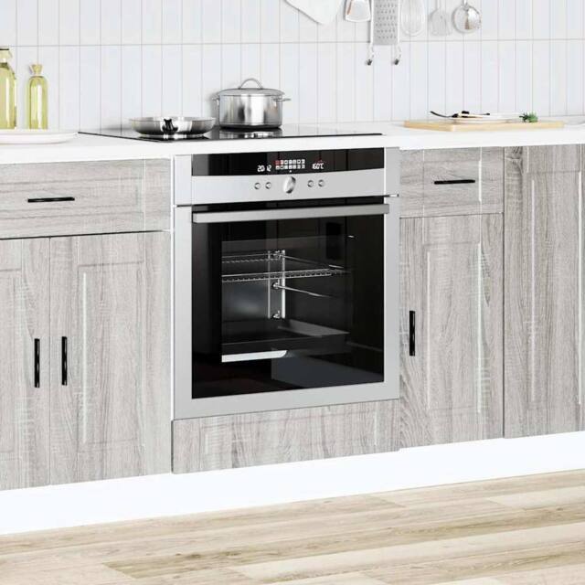 Berkfield Home Oven Cabinet¬†Porto Grey Sonoma Engineered Wood - image 1
