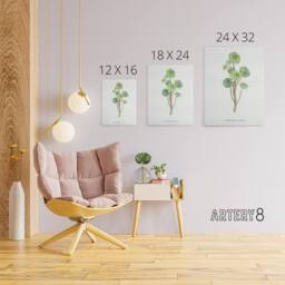 "Artery8 Tree Houseleek Succulent Redoute Vintage Canvas Wall Art in White - Size: W18"" x H24""" - thumbnail 4