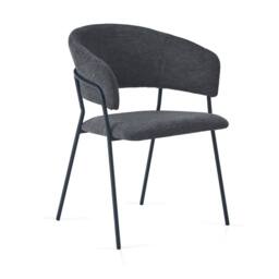SONARA Modern Set of 4 Dining Chair with Sleek One-Piece Metal Frame in Dark Grey - thumbnail 8