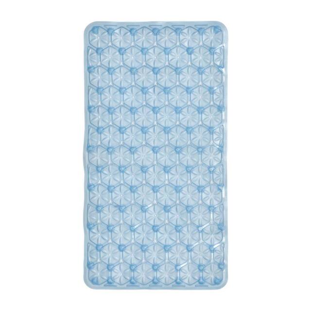 Showerdrape Laguna Anti Slip PVC Bath Mat 68cm x 37cm in Blue - Size: 68 cm x 37 cm - image 1