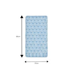 Showerdrape Laguna Anti Slip PVC Bath Mat 68cm x 37cm in Blue - Size: 68 cm x 37 cm - thumbnail 3