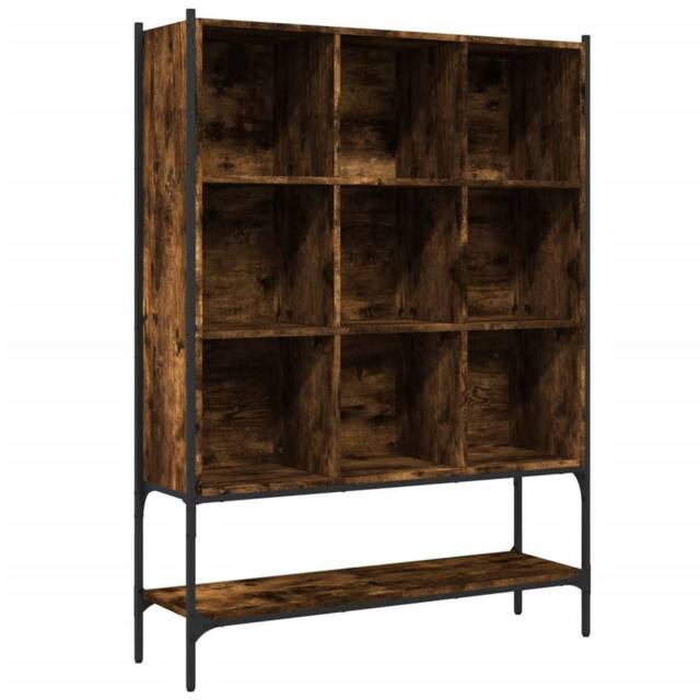 Berkfield Home Bookcase Smoked Oak 102x30x141.5 cm Engineered Wood in Brown - image 1