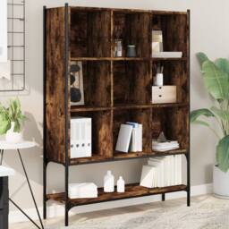 Berkfield Home Bookcase Smoked Oak 102x30x141.5 cm Engineered Wood in Brown - thumbnail 2